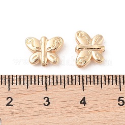 CCBプラスチックビーズ  蝶  ゴールドカラー  8x10.5x3mm  穴：1.2mm&nbsp;CCB-N006-52G