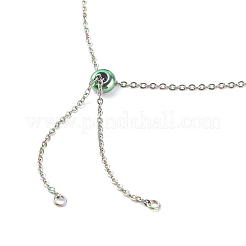 Fabrication de colliers coulissants en acier inoxydable 304 avec placage ionique (IP)&nbsp;AJEW-JB00950-01