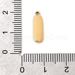304ステンレスペンダント  エナメル  イオンプレーティング（ip）  18KGP本金メッキ  文字I  15x4.5x2mm  穴：1.5mm&nbsp;STAS-K297-09I-G