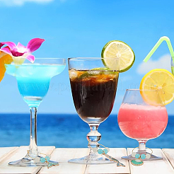 20 шт. 10 стиля подвески для бокалов из сплава и эмали с изображением океана&nbsp;AJEW-SC00057