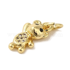 Латунные микропаве прозрачные подвески с фианитом KK-R162-004A-G