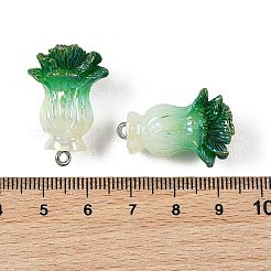 Pendentifs en résine opaque plaquée couleur AB&nbsp;RESI-G129-01