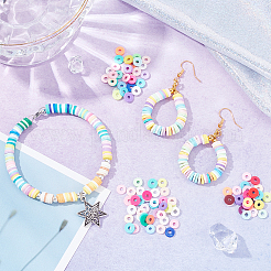 2500шт 10 цвета бусины из полимерной глины ручной работы CLAY-AR0001-24C