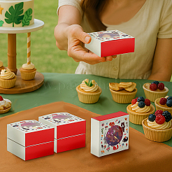 Картонная бумага с принтом животных упаковочные коробки для мыла ручной работы с круглым видимым окном&nbsp;CON-WH0086-178A