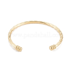 Браслеты-манжеты из нержавеющей стали 304 с ионным покрытием (IP)&nbsp;BJEW-K222-01G