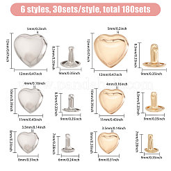 180 шт. 6 вида железных заклепок&nbsp;IFIN-CA0001-65