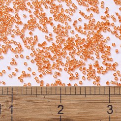 MIYUKIデリカビーズ  シリンダー  日本製シードビーズ  11/0  （db1887)透明なオレンジ色の光沢  1.3x1.6mm  穴：0.8mm  約2000PCS /ボトル  10 G /ボトル&nbsp;SEED-JP0008-DB1887