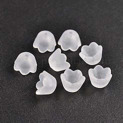 透明アクリルビーズキャップ  チューリップの花  スズラン  艶消し  透明  10x6mm  穴：1.5mm  約88個/20g&nbsp;Y-PL543-1