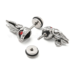 Серьги-гвоздики из нержавеющей стали 304 со стразами EJEW-Z034-02AS