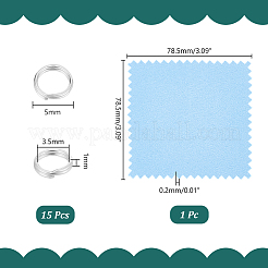 15 Stück: 925 geteilte Biegeringe aus Sterlingsilber&nbsp;STER-UN0001-21