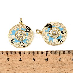 Pendentifs en laiton zircon cubique transparent&nbsp;CU-CBA9175-02G