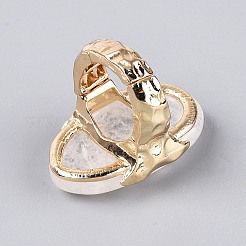 Fingerringe aus natürlichem Quarzkristall&nbsp;RJEW-N055-01F