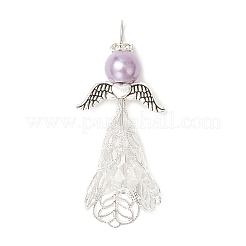 6 шт. 6-х цветные подвески из перламутрового стекла с круглыми бусинами PALLOY-JF03775