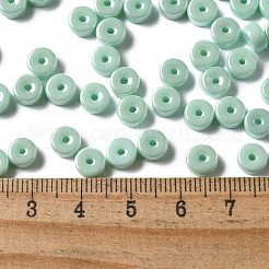 Непрозрачные цвета блестящие стеклянные бусины&nbsp;SEED-E001-P3x6mm-A03