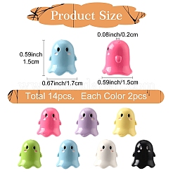 14шт 7 цвета непрозрачные акриловые бусины&nbsp;MACR-YW0004-10