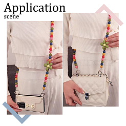 2 шт. 2 круглых пластиковых ремешка для кошелька с бусинами AJEW-PH0018-22