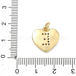 Pendenti in zirconi cubici trasparenti in micro pavè di ottone&nbsp;KK-D229-01G-05