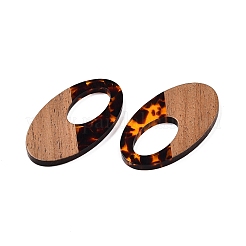 Подвески из прозрачной смолы и ореха&nbsp;RESI-T057-02D