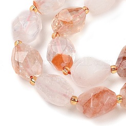 Нити бусин из натурального железистого кварца&nbsp;G-P541-A01-09