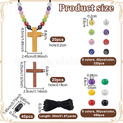 DIY-Kits für Halsketten mit Kreuzanhänger&nbsp;DIY-OC0016-08