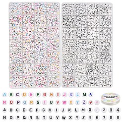 Наборы для самостоятельного изготовления браслетов из акриловых бусин с буквами DIY-YW0011-62