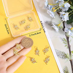 12шт латунные подвески с микропаве и кубическим цирконием&nbsp;KK-BBC0014-63