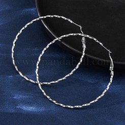 Серьги-кольца из нержавеющей стали 304 EJEW-S250-01A-P