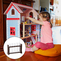 Штатив для пробирок и мерный стакан из дерева и стекла&nbsp;DJEW-WH0039-95B