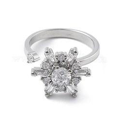 Снежинка вращающиеся открытые манжеты кольца для женщин&nbsp;LS-RJEW-S402-11P