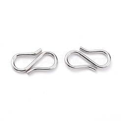 変色しない304ステンレススチールのS字フック留め具  ステンレス鋼色  7x13x1mm&nbsp;STAS-J032-35