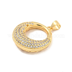 Подвески из латуни с прозрачным фианитом&nbsp;KK-U009-13G-02