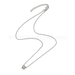 Цепочки-колье из сплава с подвеской в виде диска в форме сердца из нержавеющей стали 304 для женщин NJEW-JN05639