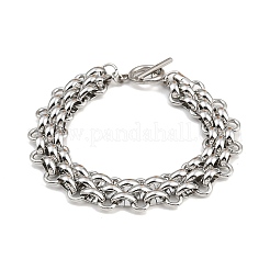 Браслеты из овальной цепочки из нержавеющей стали 304&nbsp;BJEW-G759-03P