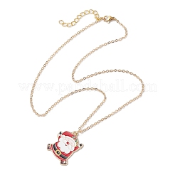 3 collier avec pendentif en alliage émaillé pour femme&nbsp;NJEW-JN05130-01