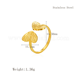 Регулируемые открытые манжеты-кольца-бабочки из нержавеющей стали для женщин&nbsp;OK2282-2