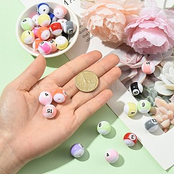 30 шт. Непрозрачные акриловые бусины&nbsp;OACR-YW0003-63