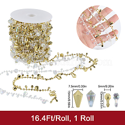 1 рулон пластиковых ромбовидных бусин OCOR-SP0001-12B