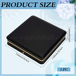 Scatole regalo in similpelle di colore puro con apertura a ribalta&nbsp;CON-WH0095-238A-02