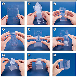 Transparente Geschenkbox aus Kunststoff für Tierboxen&nbsp;CON-WH0052-12x12cm