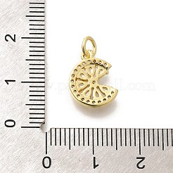 Pendentifs avec zircon cubiques à micro-pavés en laiton&nbsp;KK-L225-006G-01