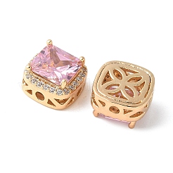 Латунные микро проложить кубического циркония бусы KK-A253-20G-01