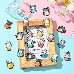60 Stück 12 Stile Tier-PVC-Cabochons&nbsp;KY-CJ0002-07