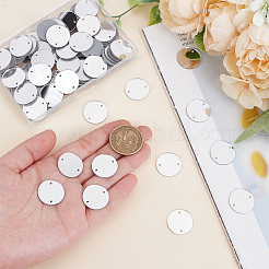 100 шт. плоское круглое акриловое зеркало с пришивными стразами&nbsp;FIND-GO0003-22B