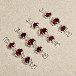 4 шт. посеребренные латунные подвески-соединители со стразами&nbsp;RB-CA0001-05A