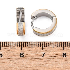 Серьги-кольца из нержавеющей стали Sand Flash 304 для женщин&nbsp;EJEW-M001-23GP