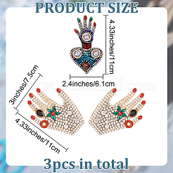 Заплатки для одежды из нетканого фетра в форме руки&nbsp;PATC-BC0001-08