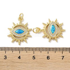 Латунные микропаве прозрачные подвески с фианитом KK-C045-08G