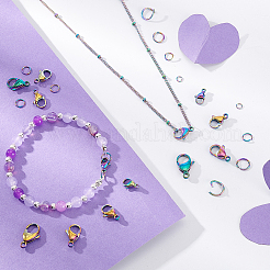 Застежки-карабины из нержавеющей стали 304 с открытыми соединительными кольцами&nbsp;STAS-PH0005-98