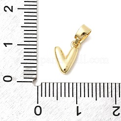 Ciondoli con lettere in ottone&nbsp;KK-G554-22G-V