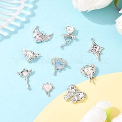 9 шт. 9-х стилевые подвески из сплава стекла&nbsp;FIND-YW0009-22